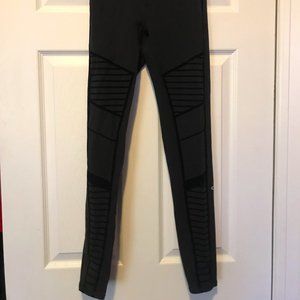 Alo Yoga Flocked High Waist Moto Legging Black